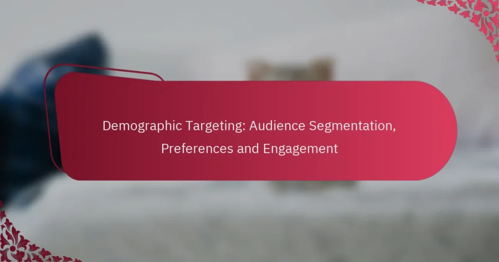 Demograafiline sihtimine: sihtrühmade segmenteerimine, eelistused ja kaasatus