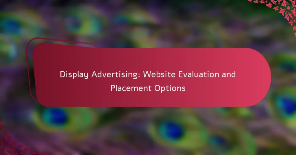 Display-reklaam: veebisaidi hindamine ja paigutusvalikud