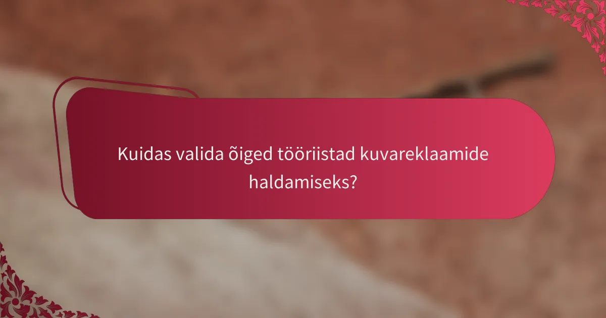 Kuidas valida õiged tööriistad kuvareklaamide haldamiseks?
